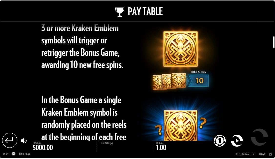 Beat the Beast Krakenâ€™s Lair Slot Machine Special Features